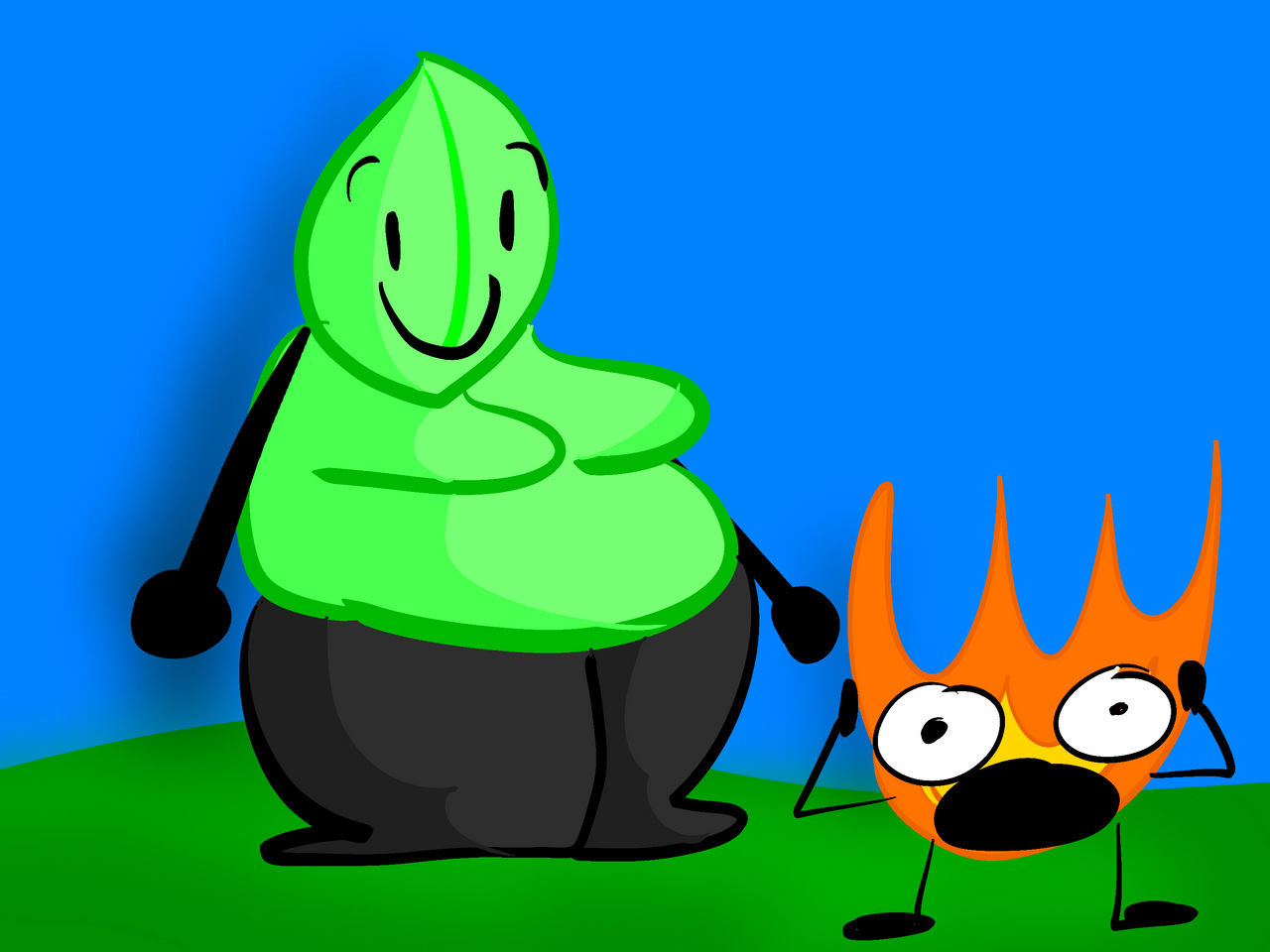 Fat Bfdia Deviantart Why Leafy fat ! by ScreenComputer on DeviantArt