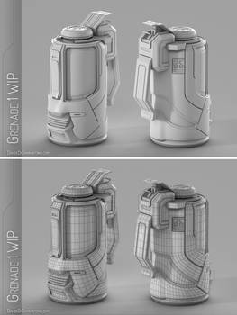 Sci-fi Grenade Modeling WIP