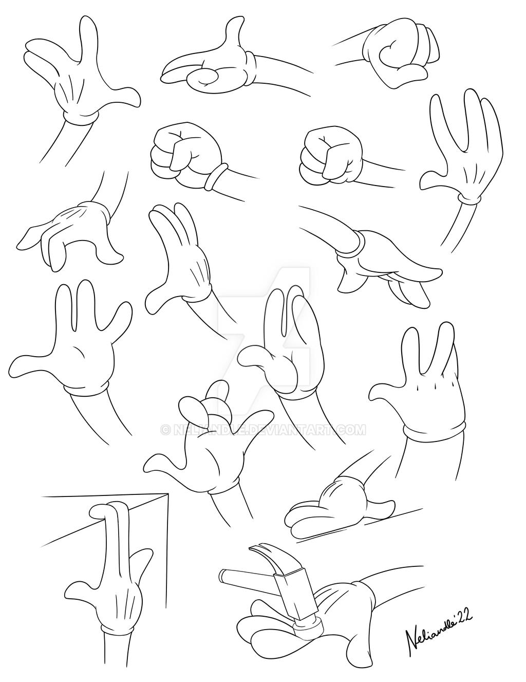 Cartoon Hand Introduction Cartoon Hands practice by Neliandle on DeviantArt