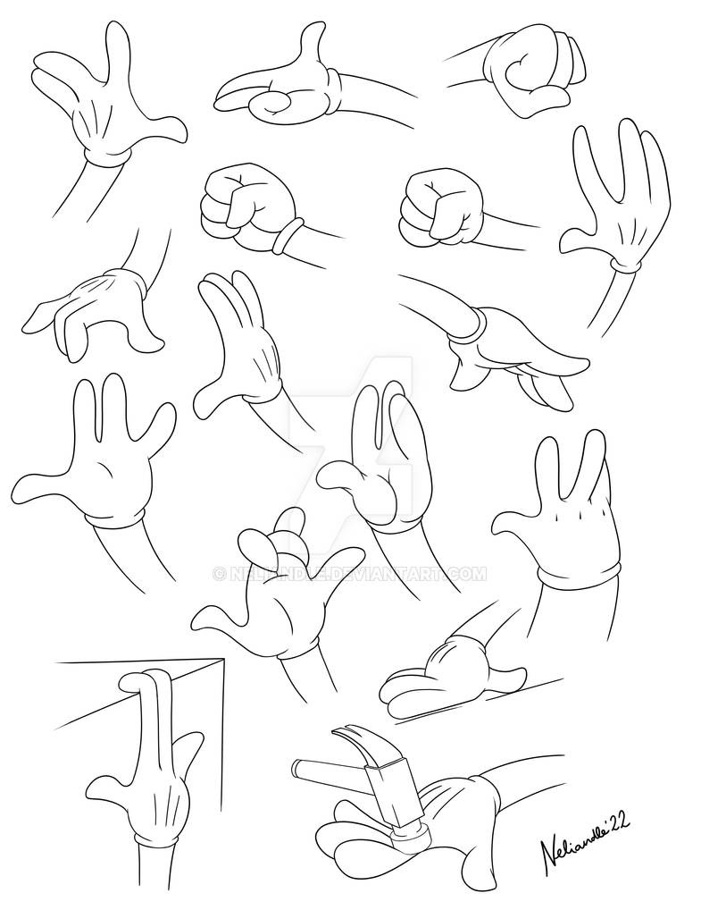 Cartoon Hands practice by Neliandle on DeviantArt