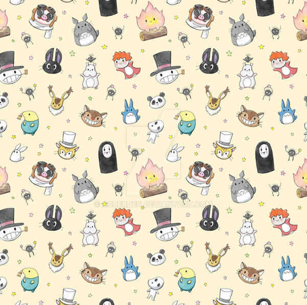 The World of Studio Ghibli Pattern by acberdec on DeviantArt
