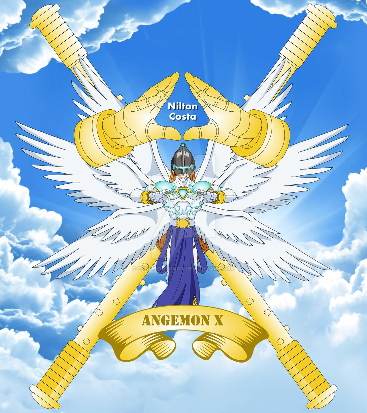 Angemon X by zeniltonjrart on DeviantArt