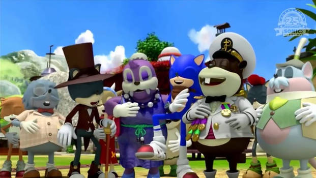 Sonic with the Villagers