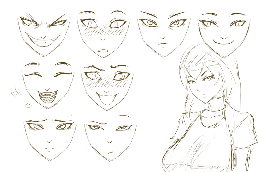 Facial expression practice : r/learntodraw