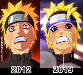 Naruto 264 2012 and 2019 Re-Color Comparison