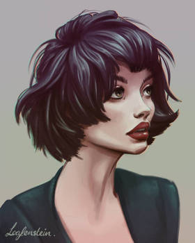 Bobbed brunette study