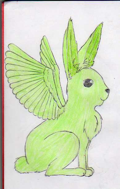 Flying Mint Bunny in a somewhat realistic style by ARandomFangirl on ...