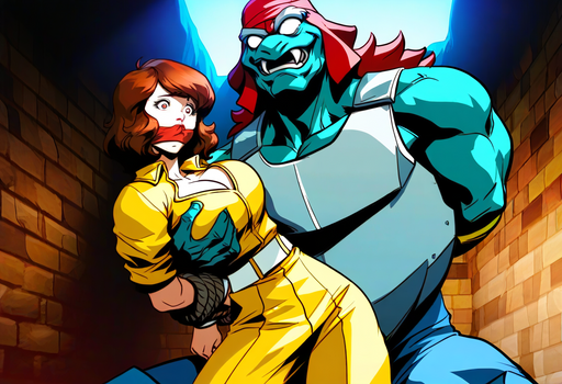 April O'Neil and her mystery captor (4)