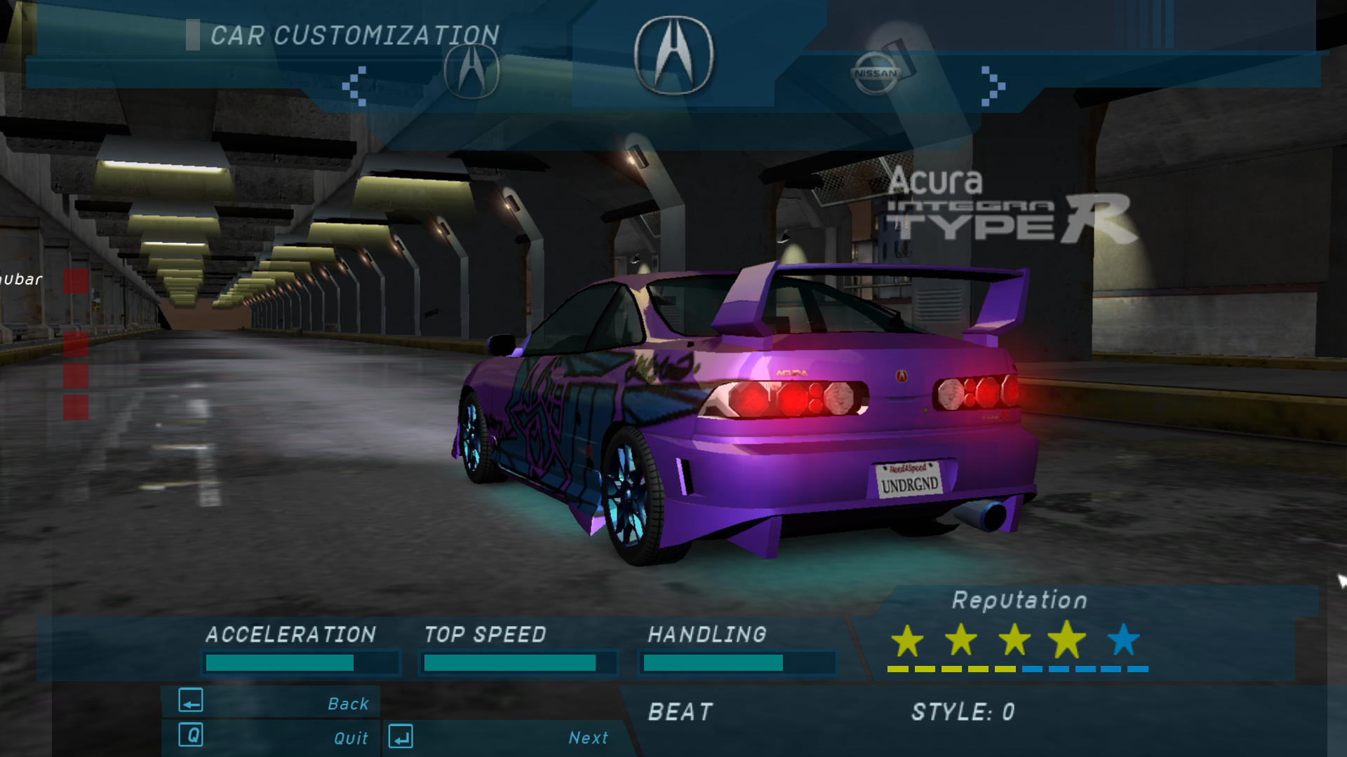 NFS Underground - Beat's Acura Integra Type-R