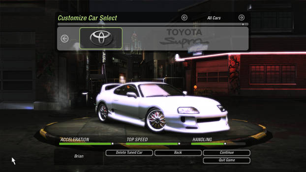 NFS Underground 2 - Paul Walker's Supra