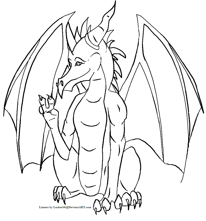 .:Free Dragon Lineart:.