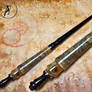 Wood magic wand - Buckeye burl and Gabon ebony