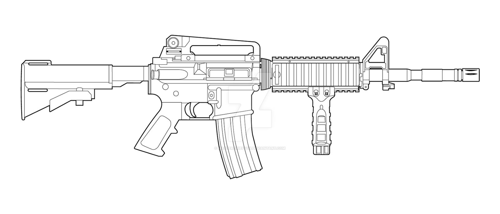 Colt M4 Lineart