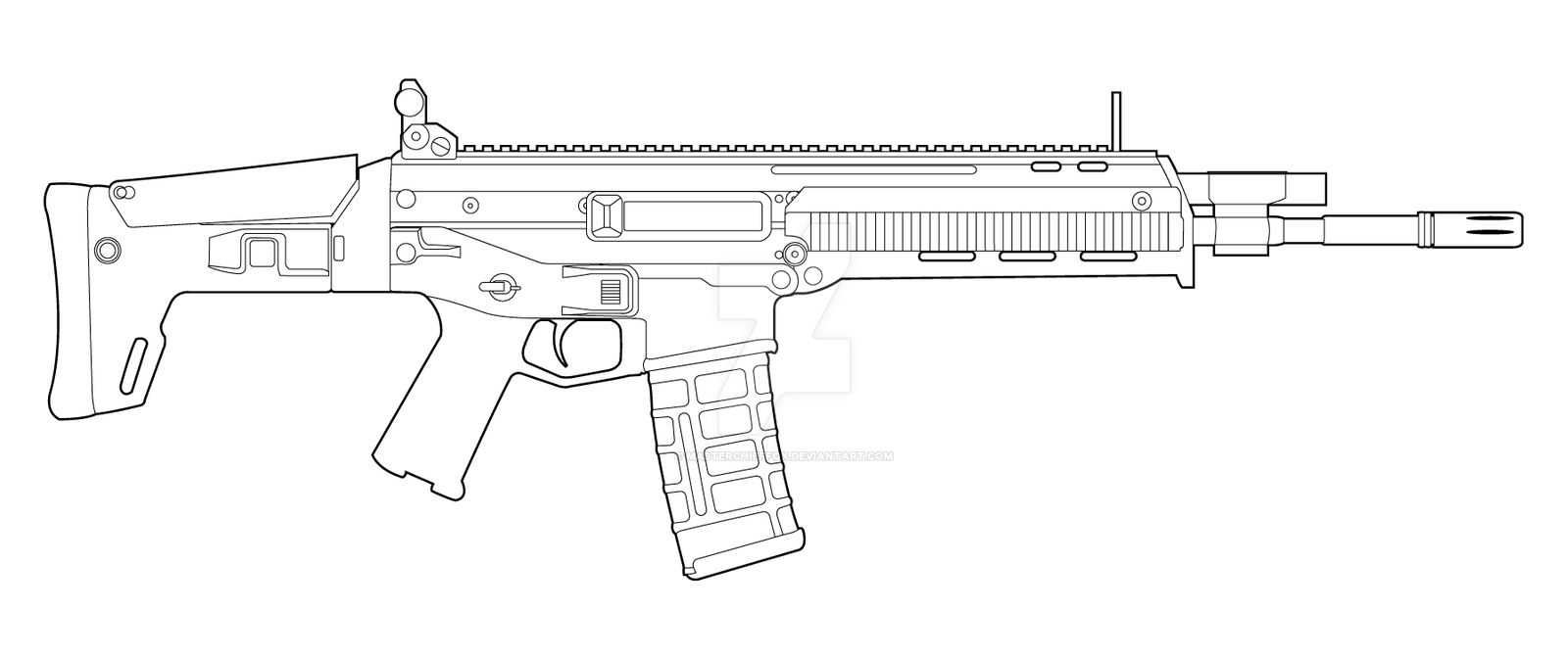 Bushmaster ACR Lineart by MasterChiefFox on DeviantArt
