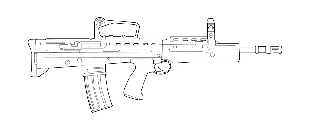 Sa80 Rifle Poster SA80 Lineart by MasterChiefFox on DeviantArt