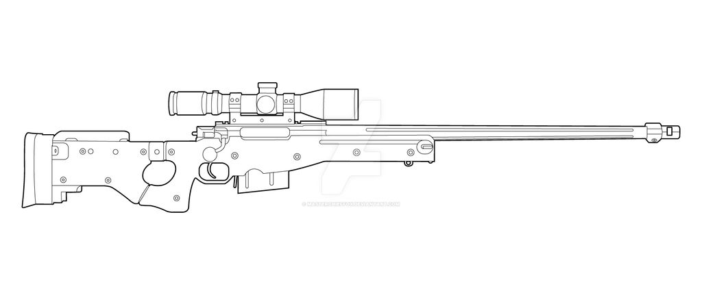 AI AWM Lineart by MasterChiefFox on DeviantArt