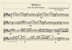 Flute Arrangement: Believe- from the Polar Express