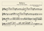 Flute Arrangement: Believe- from the Polar Express