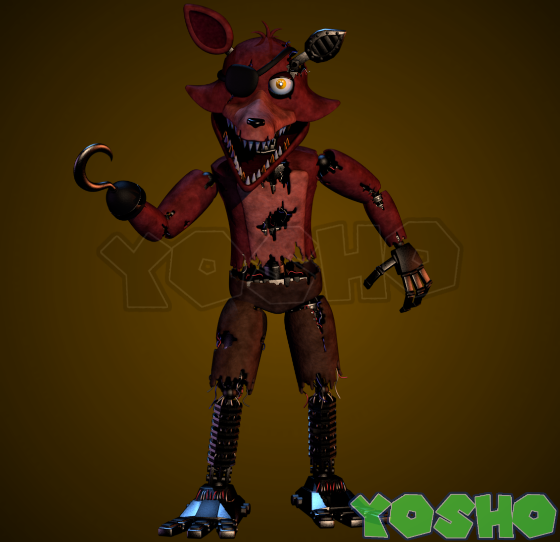 Stylized Withered Foxy- (FNaF2) by Theyseemerollan on DeviantArt