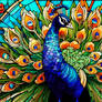 Stained-glass Peacock