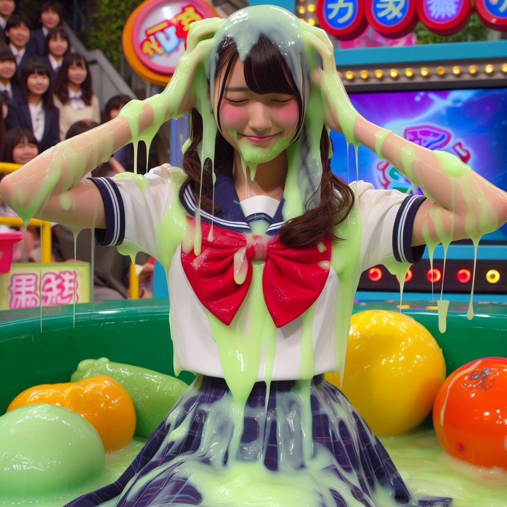 Girl In Slime Pool Japanese Girl Slimed On Game Show by messysexy on DeviantArt