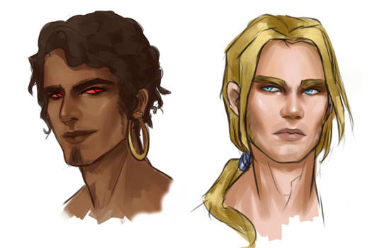 Wrathion and Anduin scetch