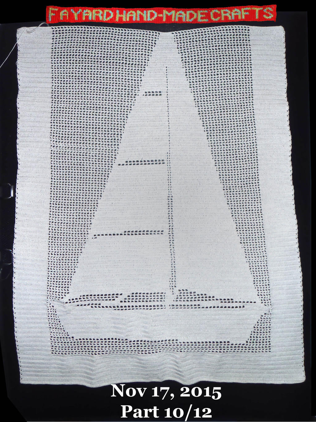 Commission: Filet Crochet Boat Curtain, Part 10/12