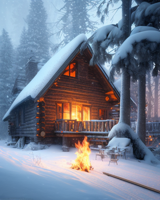 Cozy winter cabin by kimberlysueiverson on DeviantArt