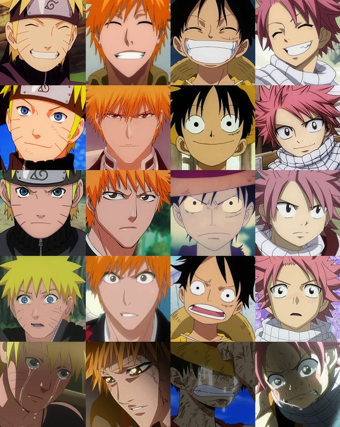 Naruto, Ichigo, Luffy and Natsu ~