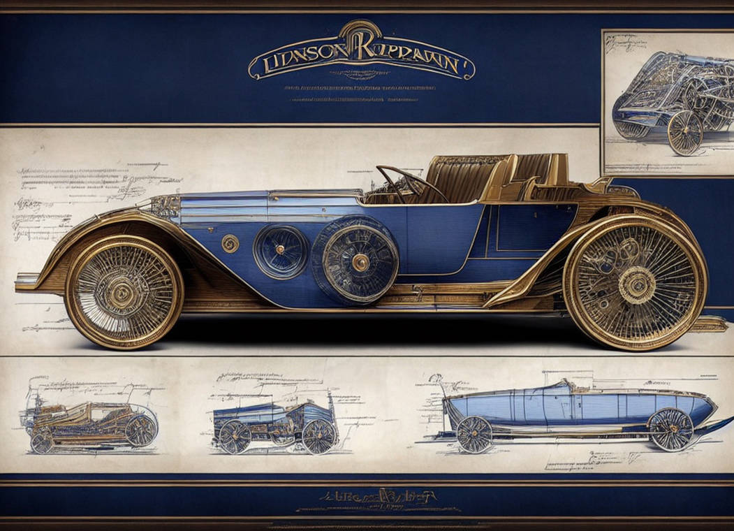 Steam Punk Retro Vintage Blueprint Art by JunglecatDreams on DeviantArt
