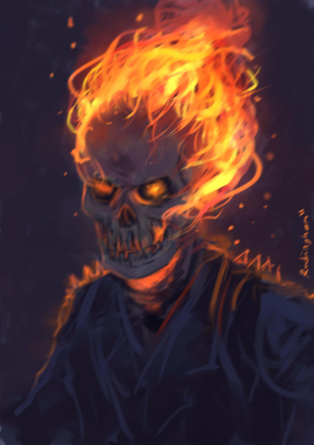 Ghost Rider Speedpaint by oshirockingham on DeviantArt