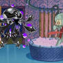 Motherbeast lusamine drops by squidwards house
