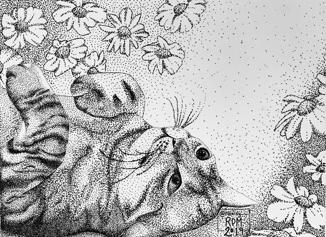 Cat Stippling by rdaisy on DeviantArt