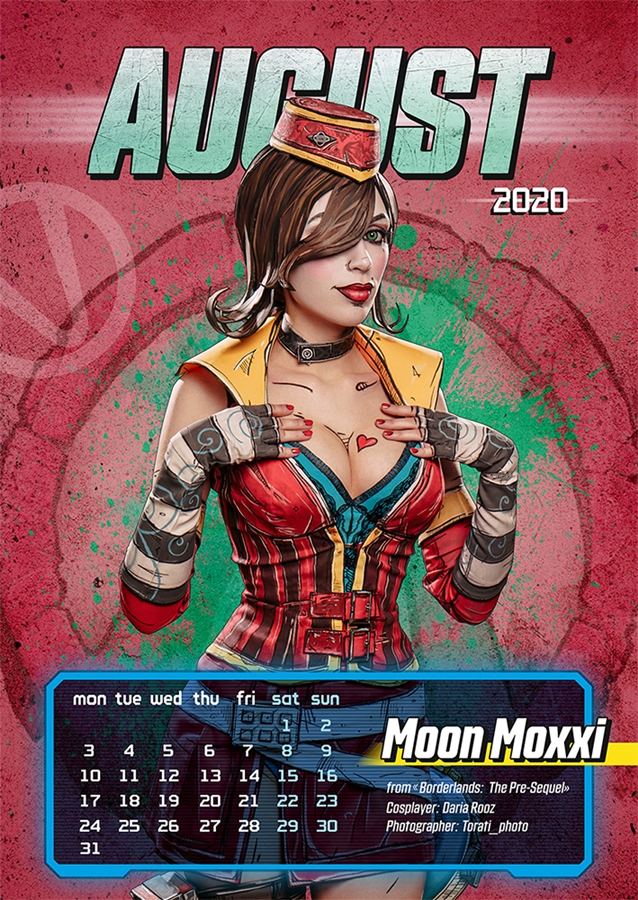 Moon Moxxi Borderlands cosplay calendar by DariaRooz on DeviantArt