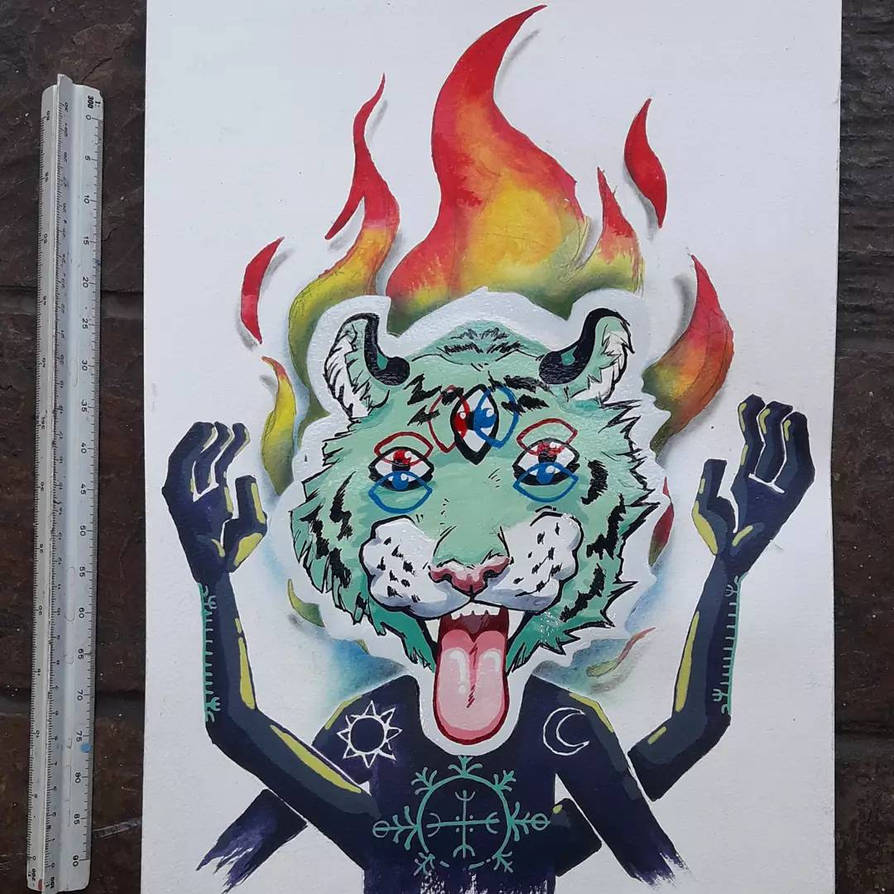 Trippy Tiger by CallMeMarsBars on DeviantArt