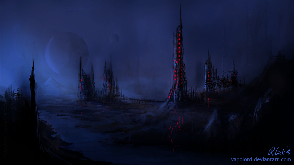 Neonormant Scifi Landscape Concept