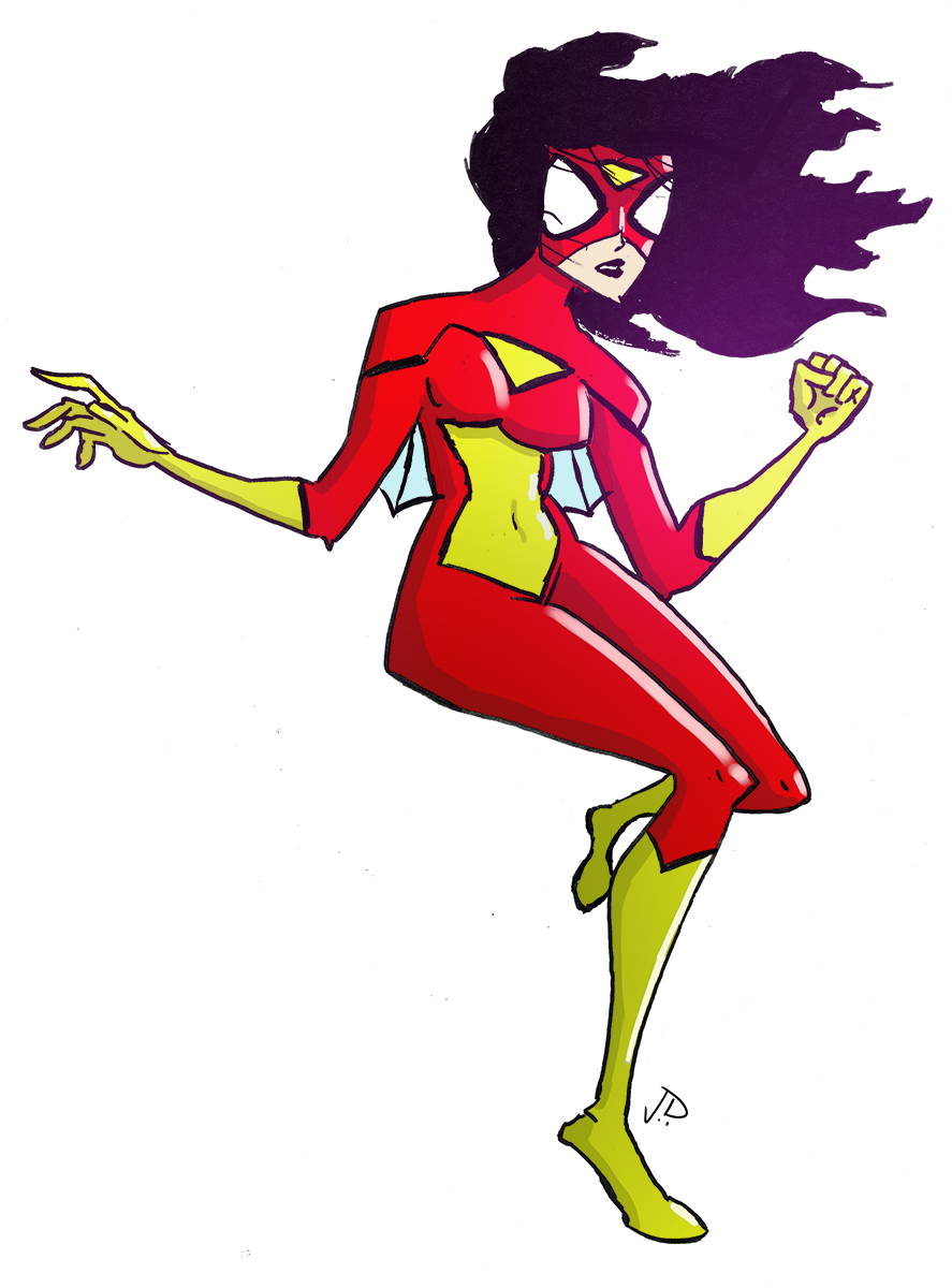 Spider-Woman classic colored