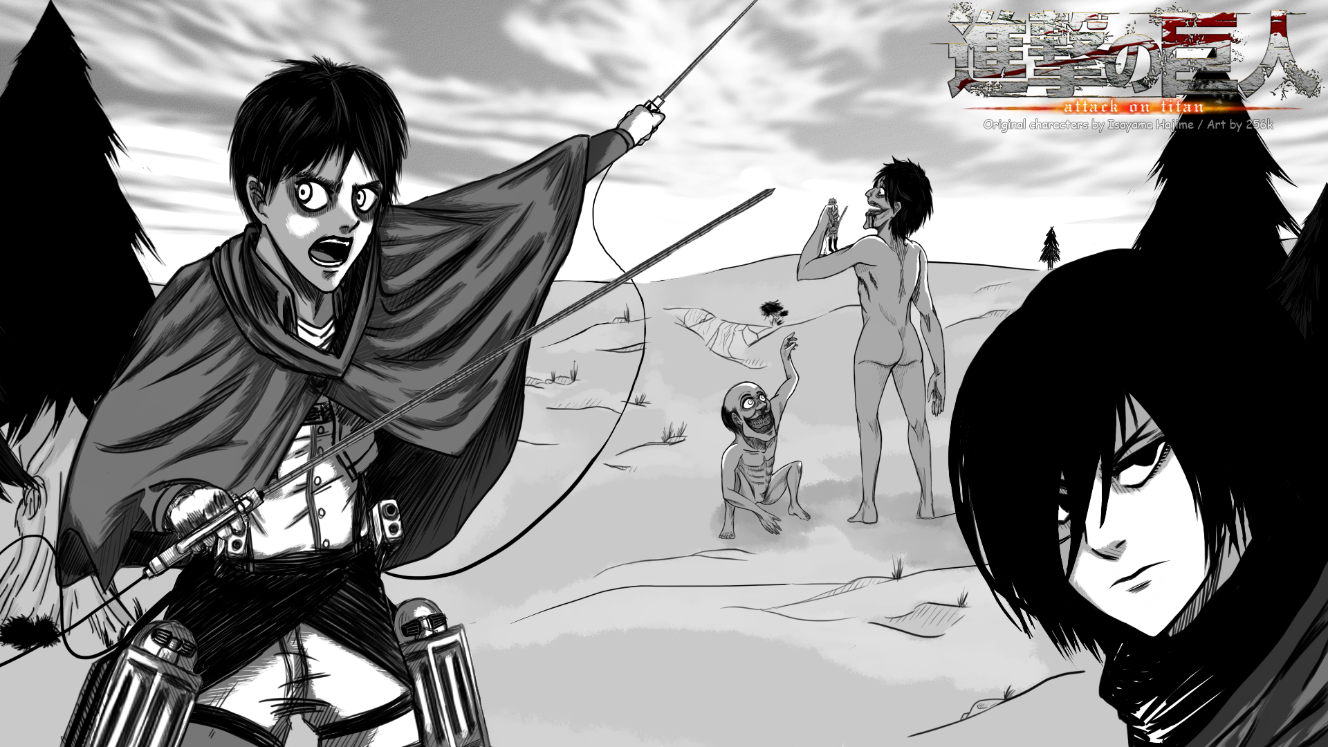 Shingeki No Kyojin Manga Wallpaper Wip Updated By 256k On Deviantart