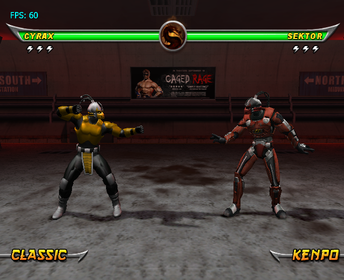 Mortal Kombat Gold (Dreamcast) Arcade as Cyrax 