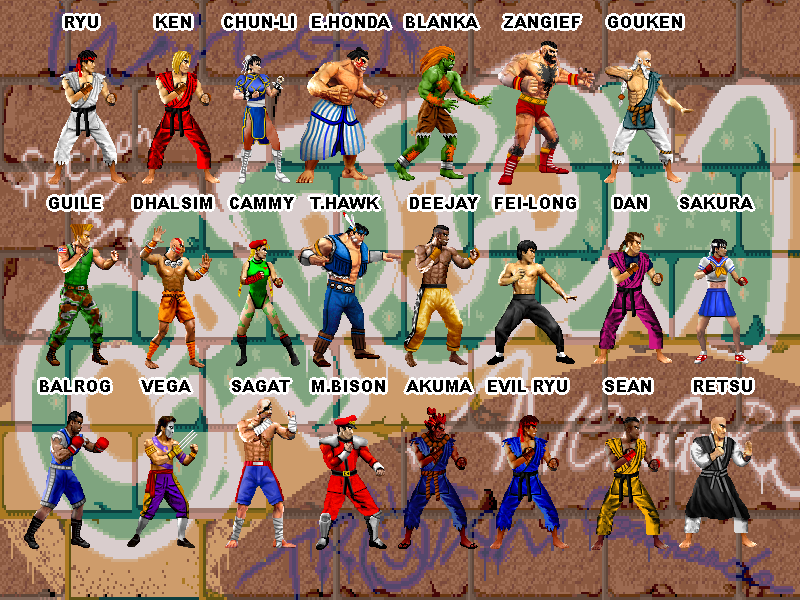 Street Fighter characters in Mortal Kombat style by DeathColdUA on