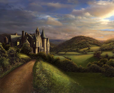 Castle matte painting