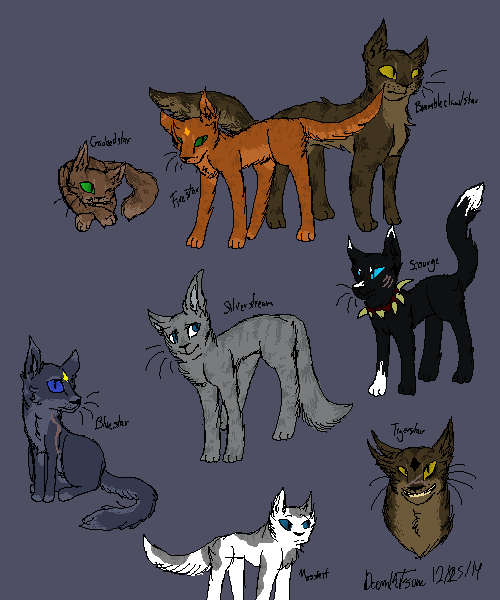 A bunch of Warrior Cats