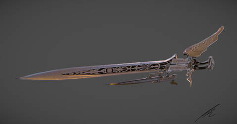 Final Fantasy XIII-2 Lightning's Gunblade 3d model