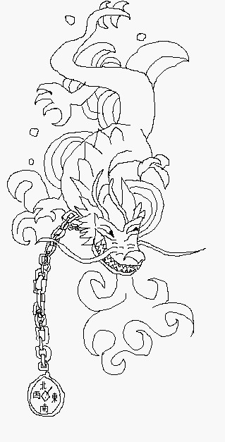 chinese dragon and compass number 2