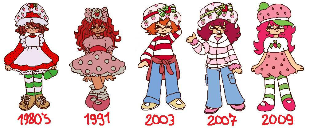 evolution of strawberry shortcake by sunnyloquacity on DeviantArt