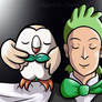 Cilan and Rowlet - Bow Tie Buddies