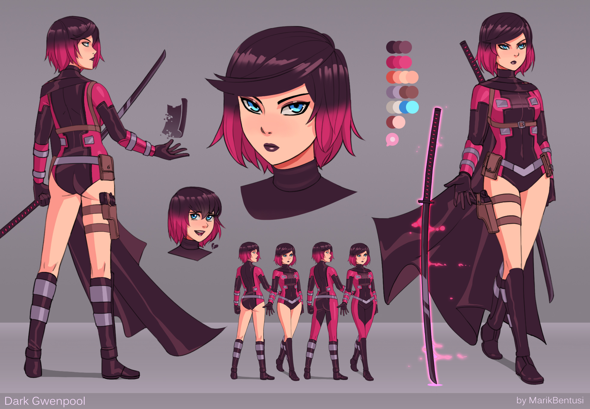 Dark Gwenpool Refsheet by MarikBentusi on DeviantArt