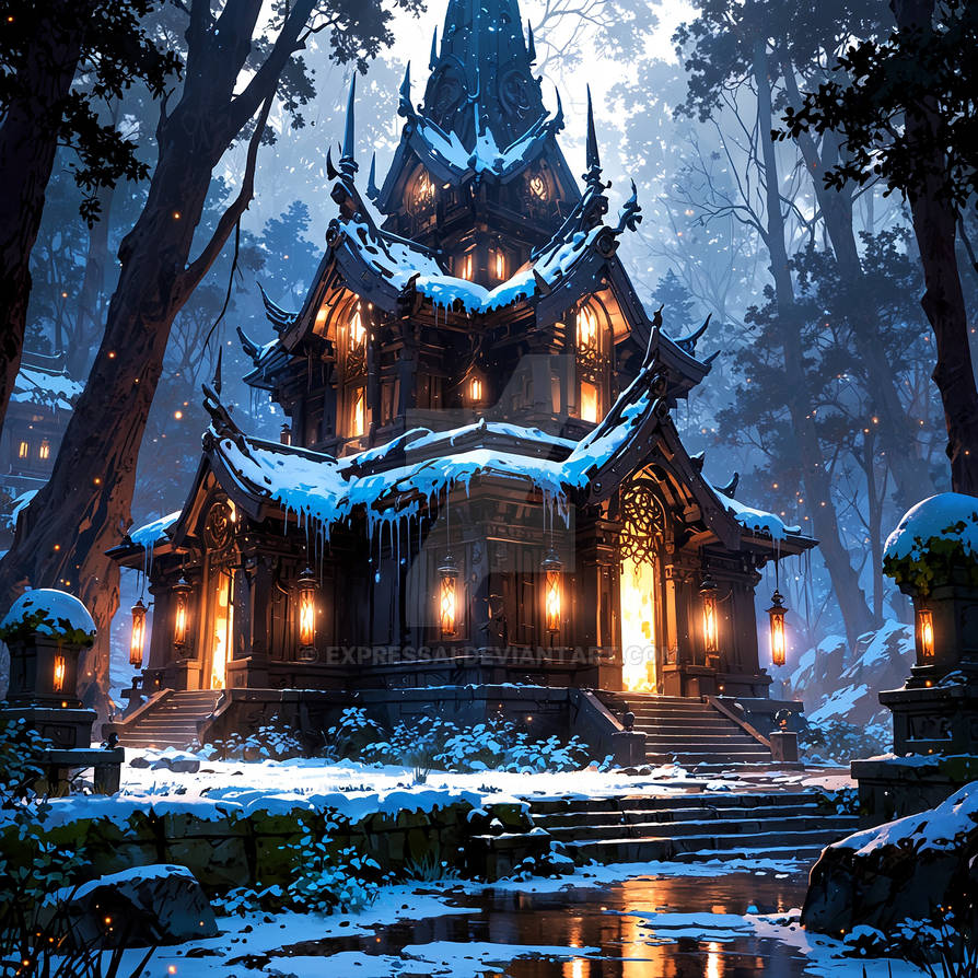 Enchanted Winter Sanctuary by ExpressAI on DeviantArt