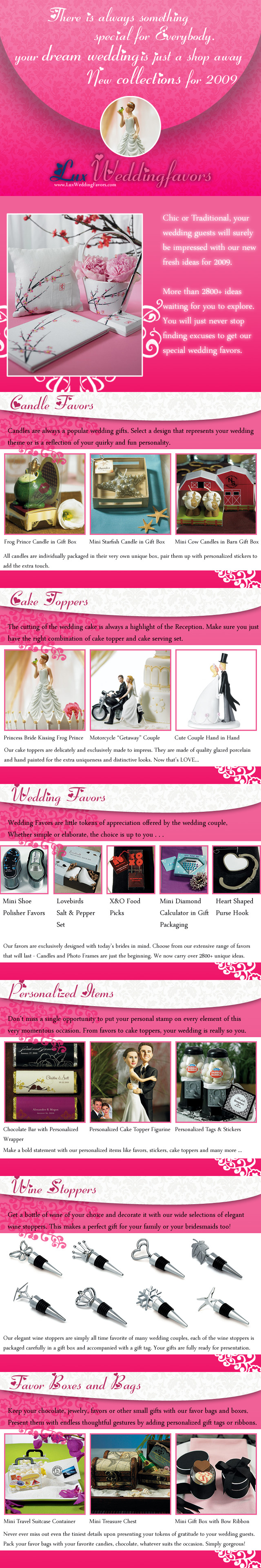 LuxWeddingFavors Brochure