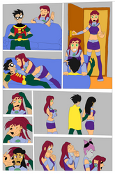 Starfire uexpected revealing (Lined and Coloured)